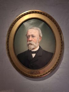 Nils Gustaf Bruzelius.
Läroverkets rektor 1885-1891 Grundare av Ystads museum. Källa: A. Viti